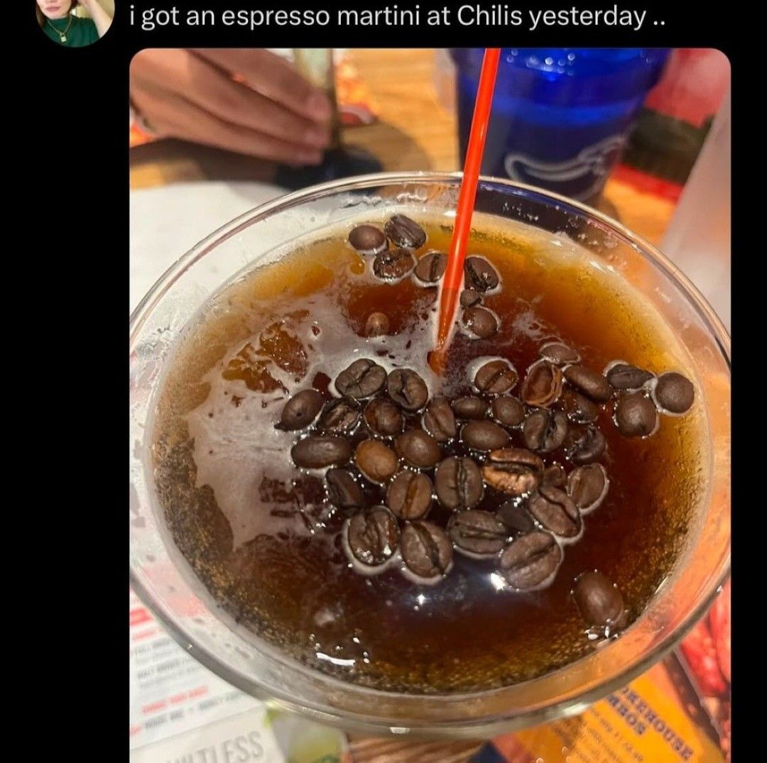 Beans in the drink