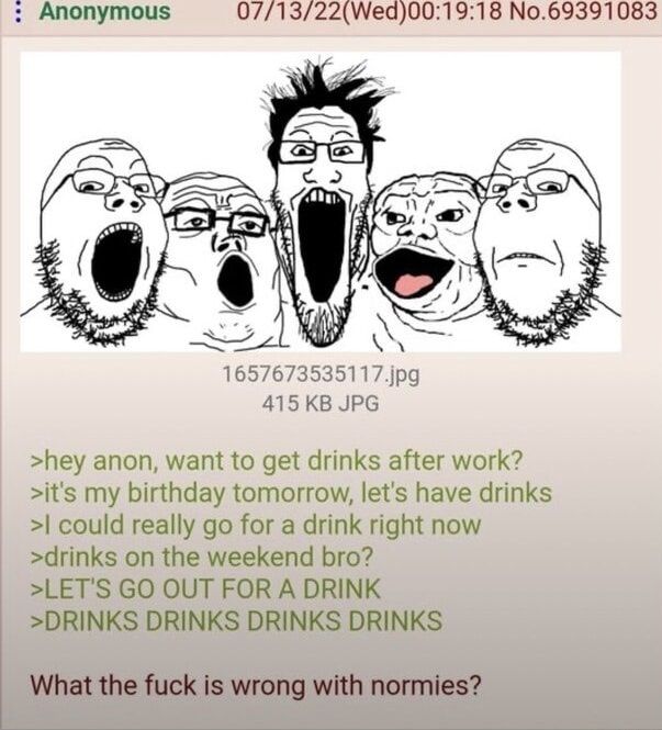 anon dosn't like drinking