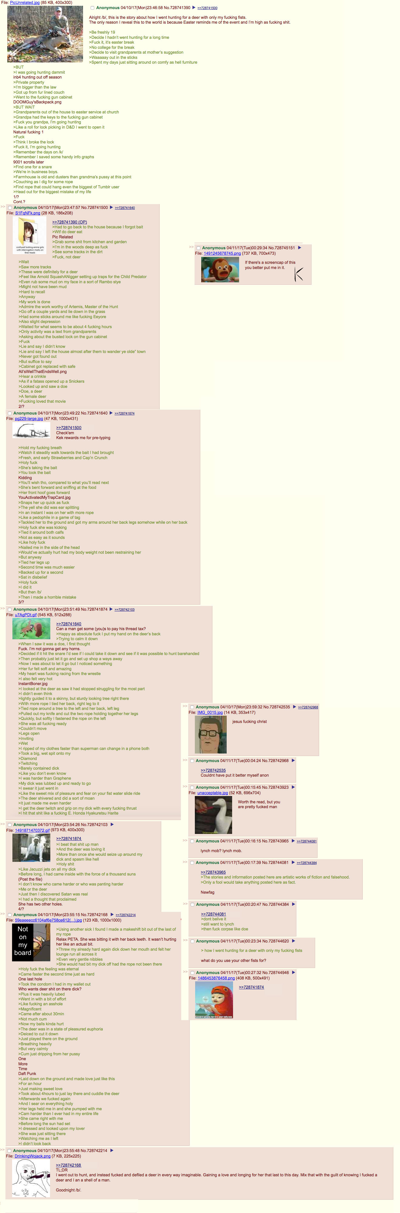 Anon goes deer hunting