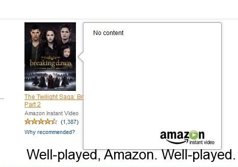 Well played Amazon