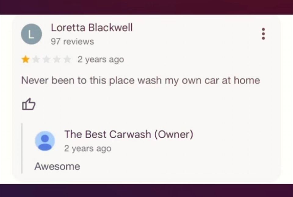 Fairest Google review