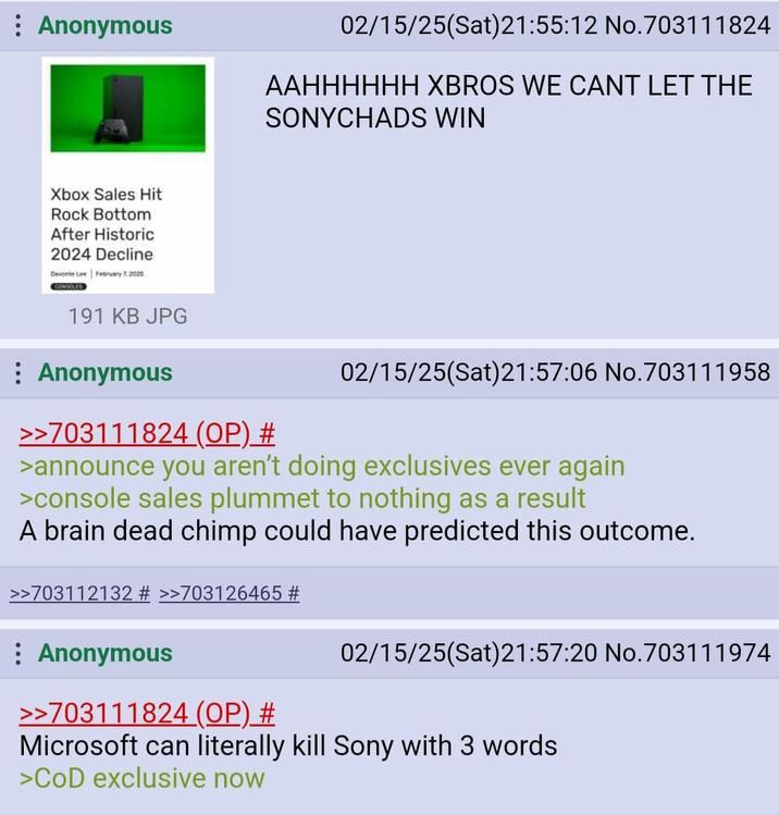 and then they decide to also not have exclusives