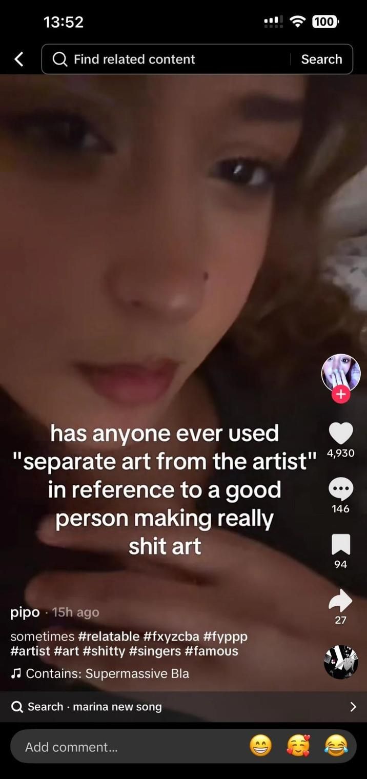 no because nobody is looking at really shit art