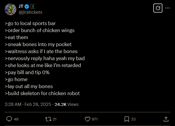 Whitebones has a new hobby