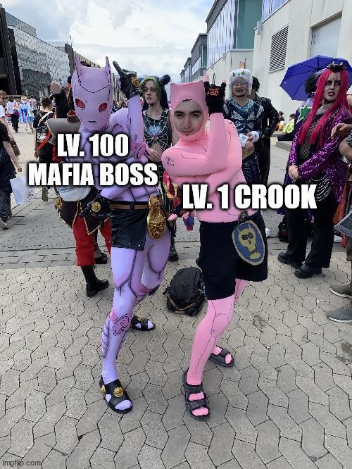 when you level up you turn from pink to purple