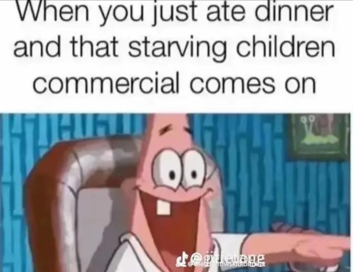 why do those starving children always look so angry though