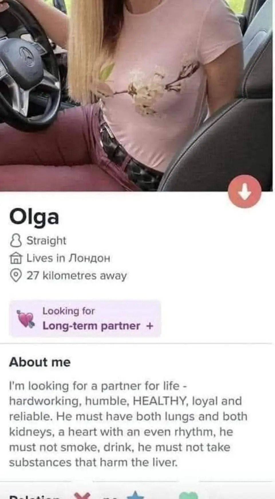 What an odd thing to say...
