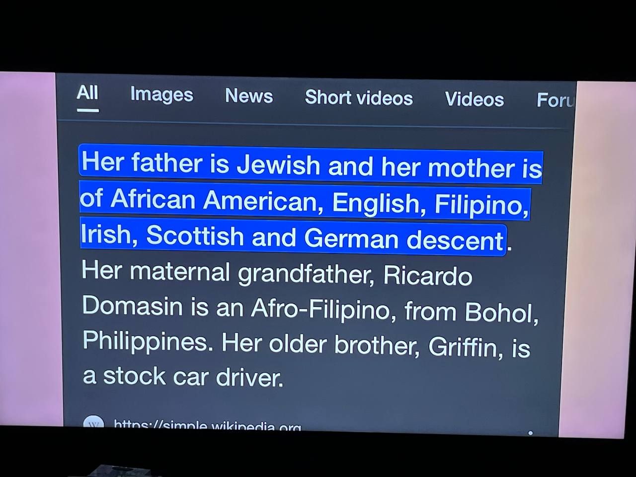 New ethnicity dropped
