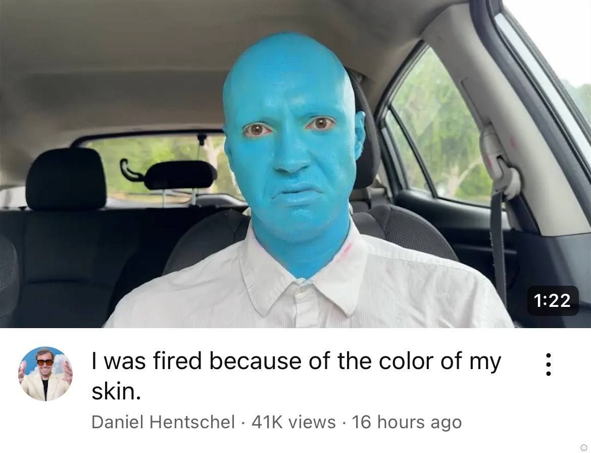 blue man
