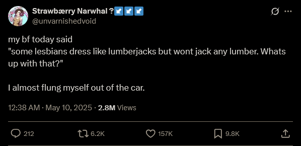 Wish someone could jack my lumber