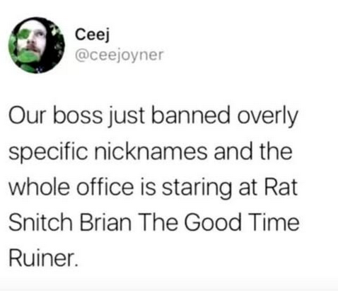 Snitches get stitches
