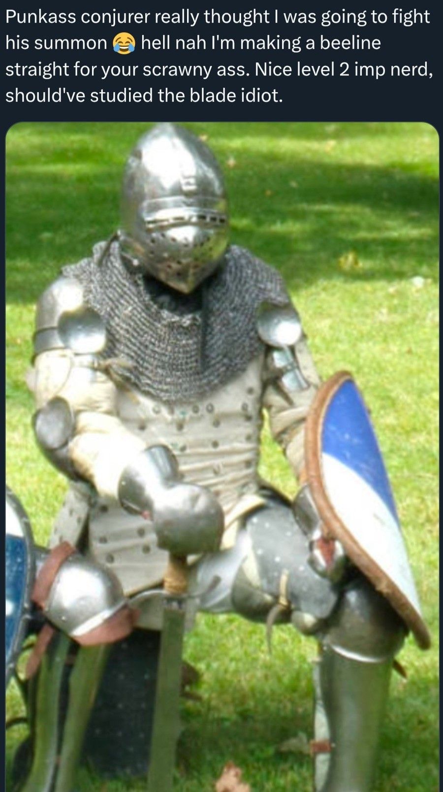 A knight cares not for you attemps at redirecting aggro