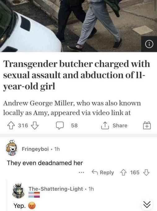 troonies more concerned with "deadnaming"...