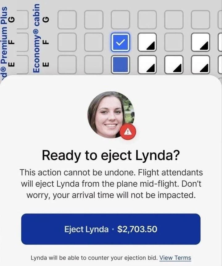 RyanAir's new feature, kinda appealing ngl