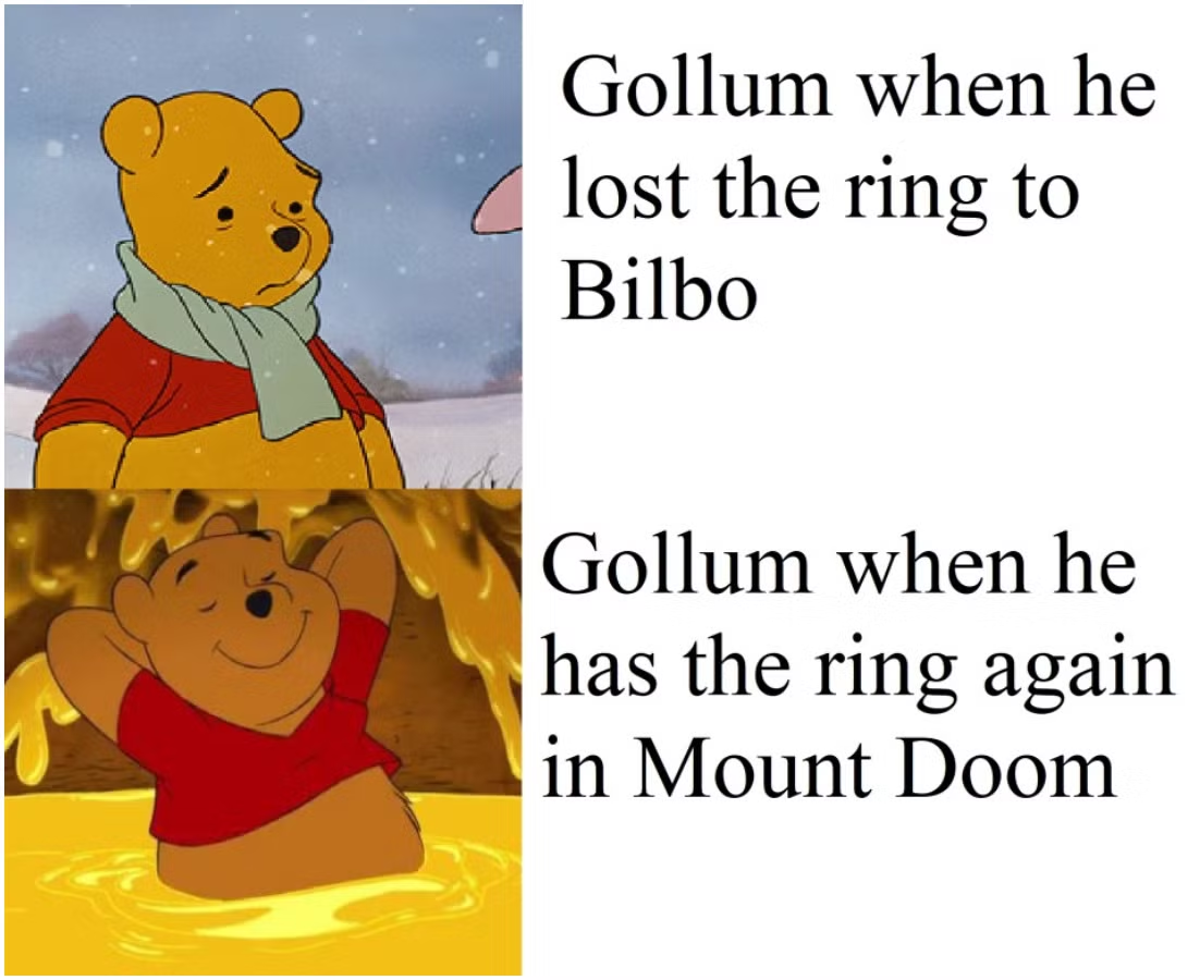 "Preeeeeeeecioussssssss!" - Gollum's last word