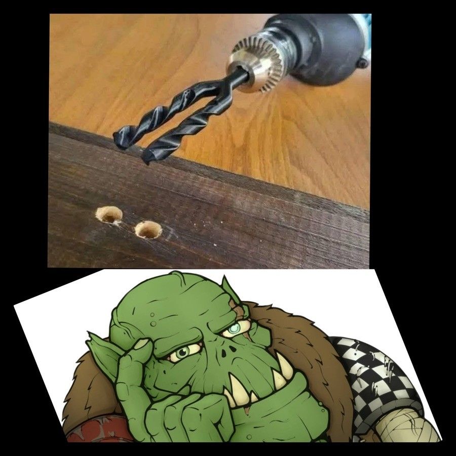 Now we can drill two holes per hole, that's twice the hole and that's krunk