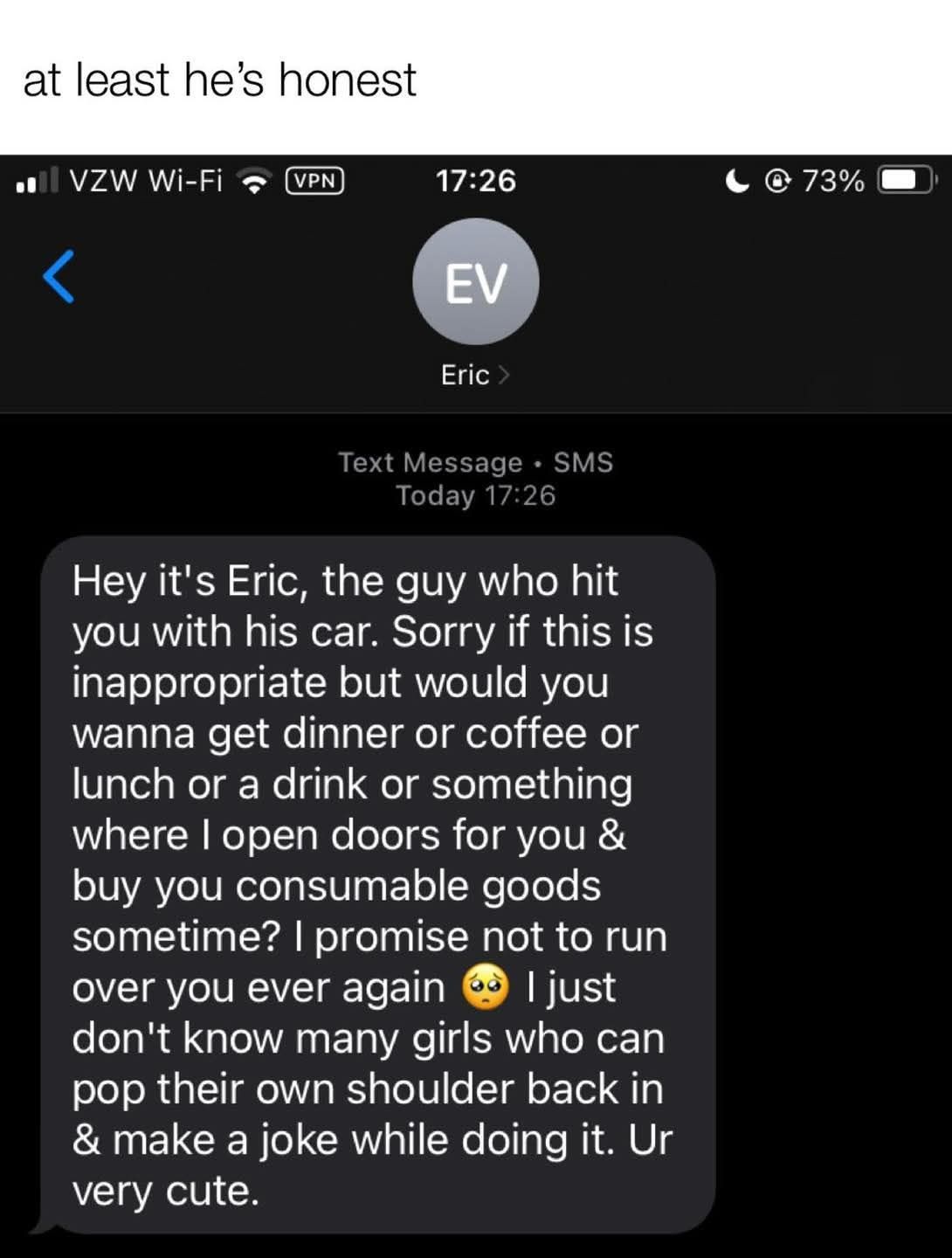 He hit on her twice