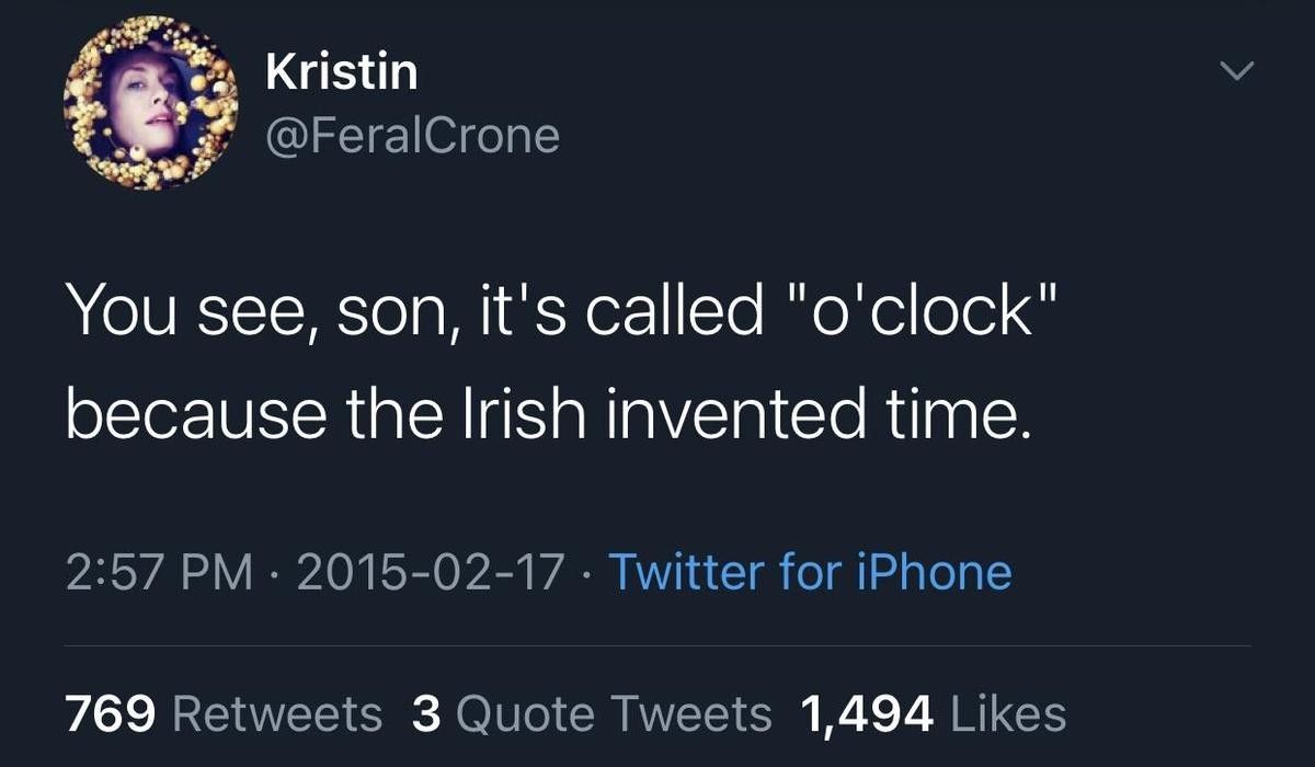 The clock spins like a drunken irishman
