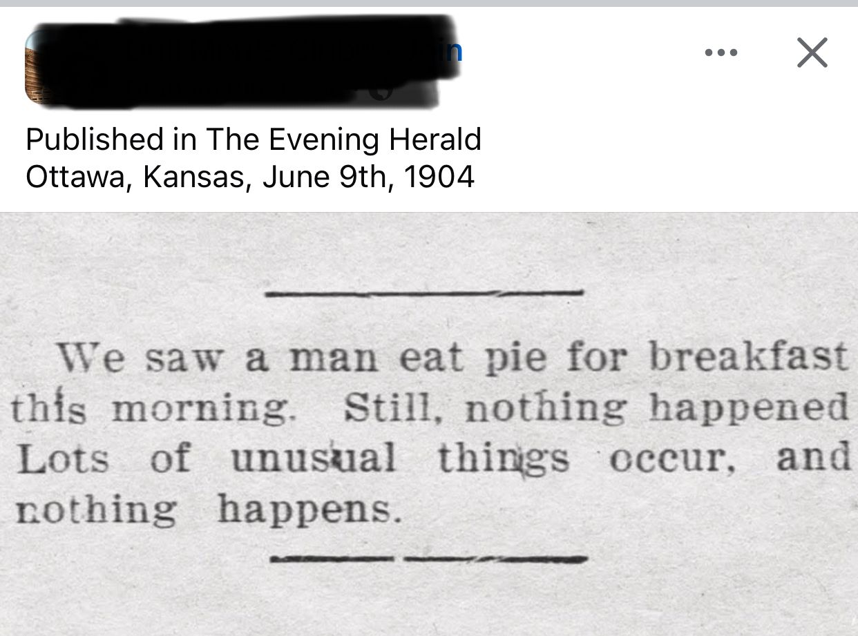 Nothing ever happens