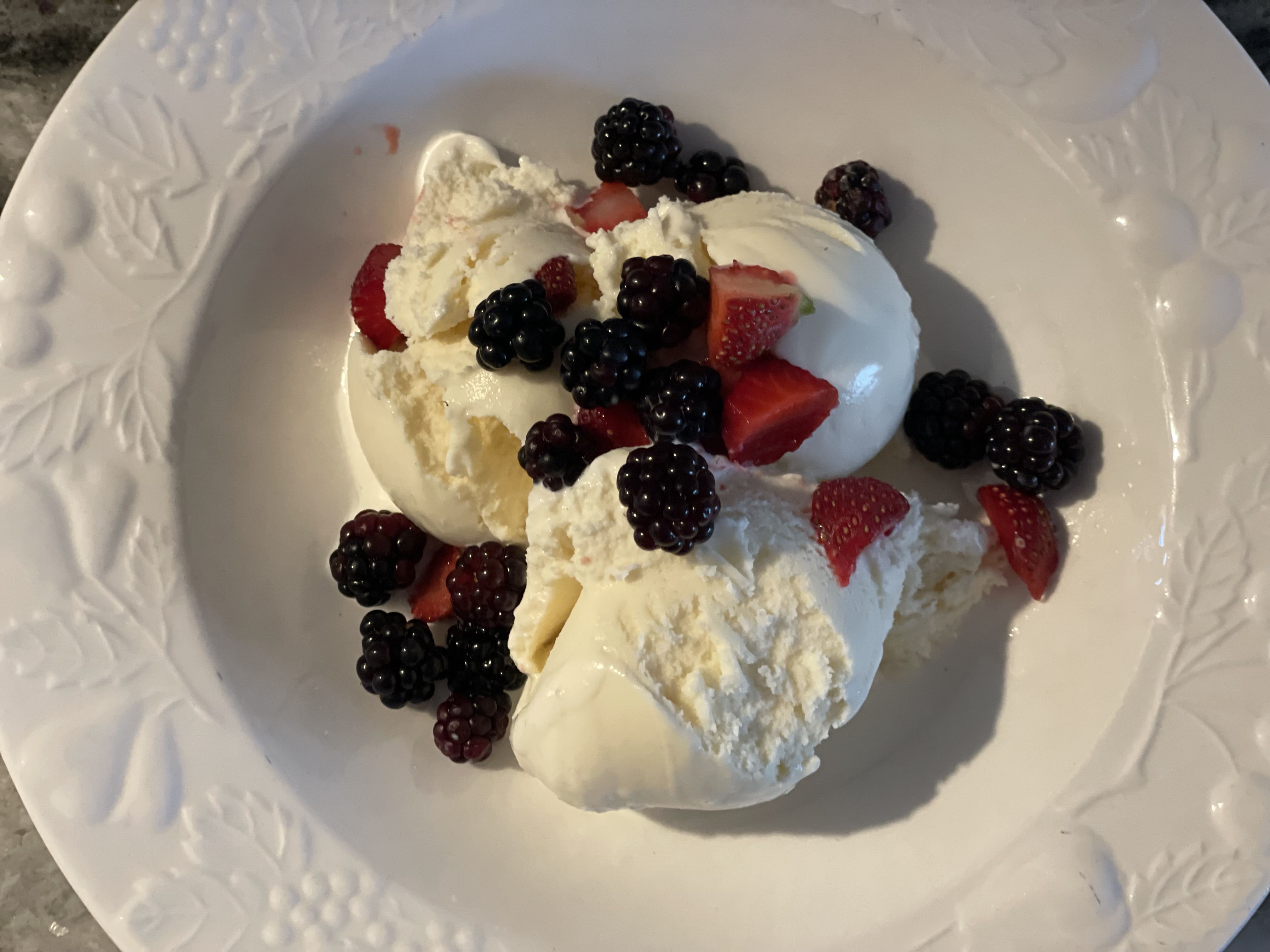 The strawberries are getting a little rare, but the blackberries are in full swing