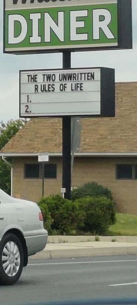 3rd (hidden) unwritten rule of life in the comments