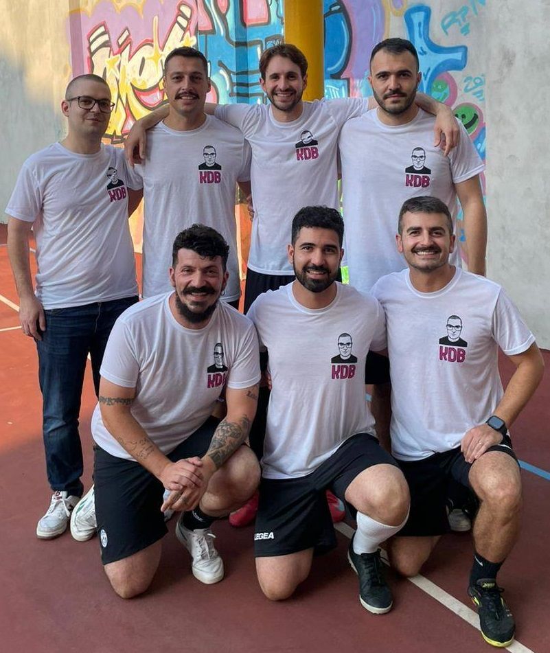 Me and the boys wearing a tshirt with my face on it