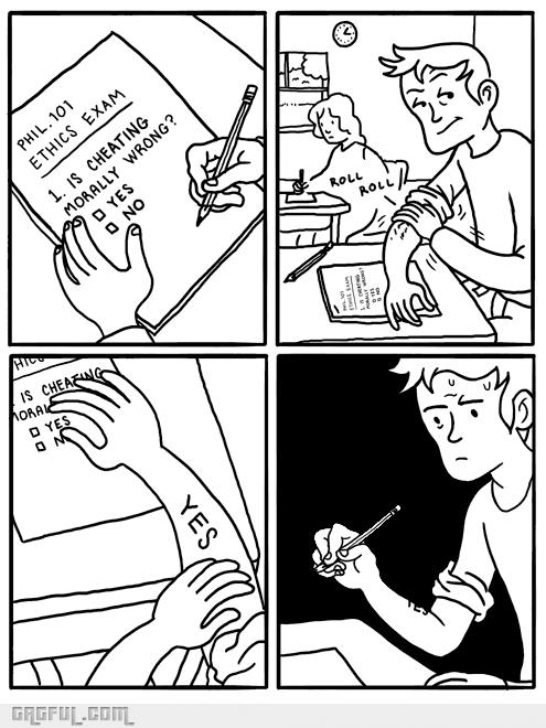 A moral dilemma.