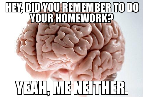 Well, f*ck you too brain...