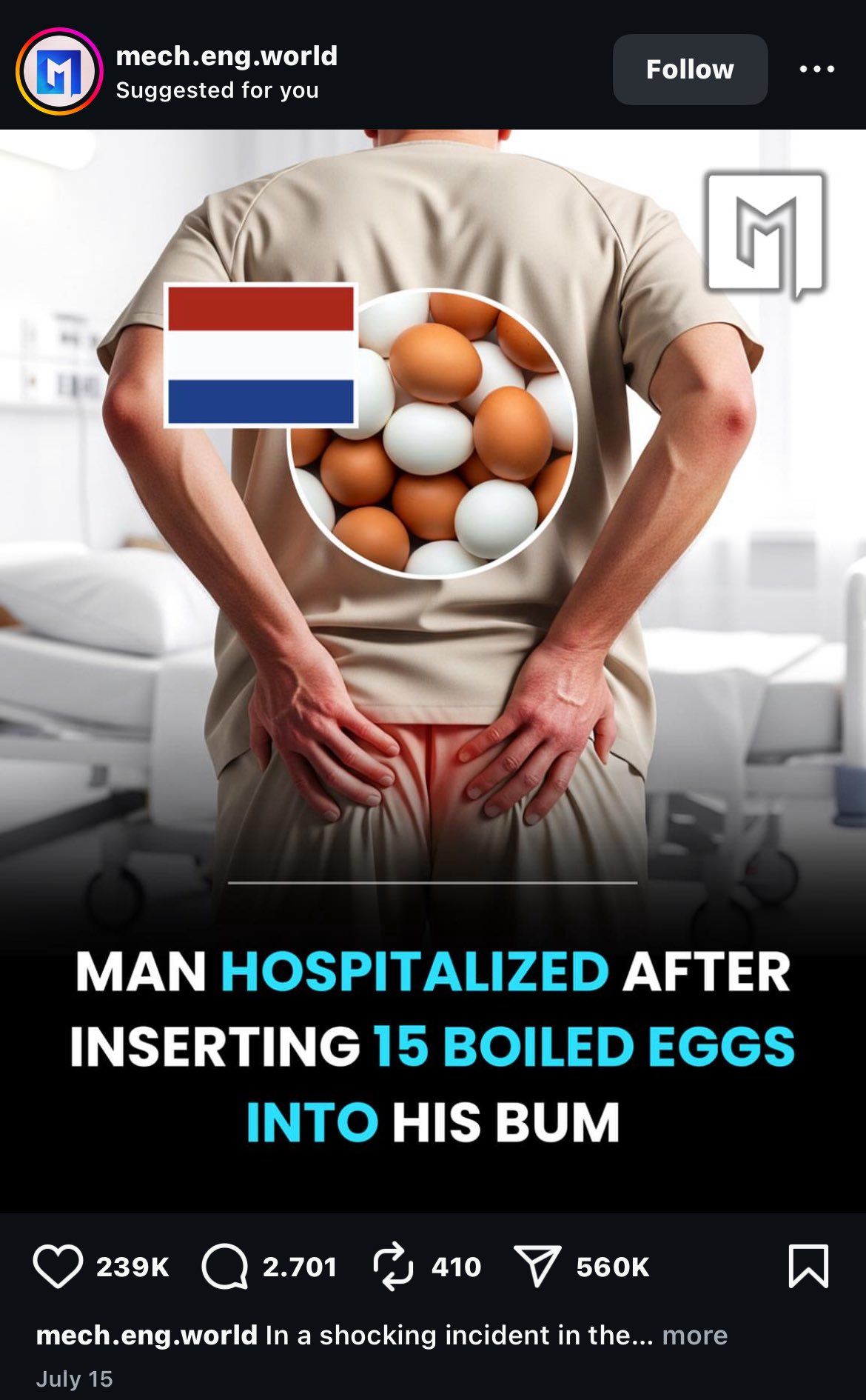 Brb, getting me 14 eggs