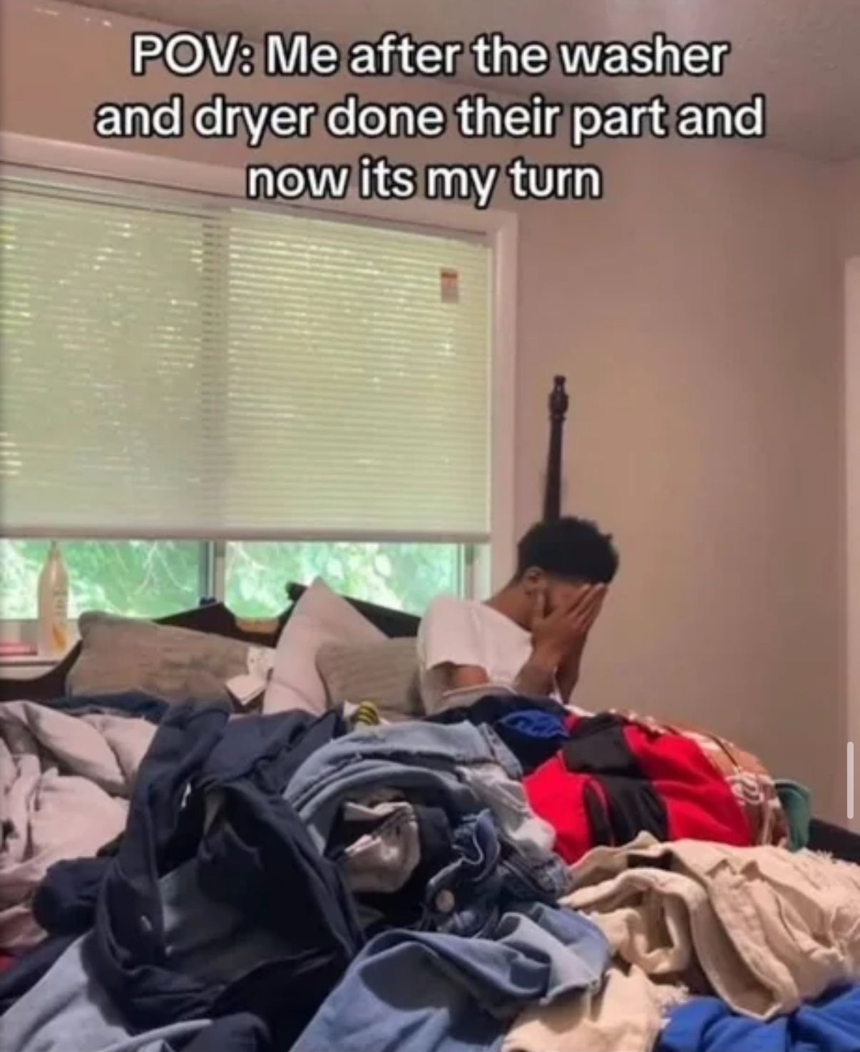 I sometimes store my laundry on the kitchen table before putting it away