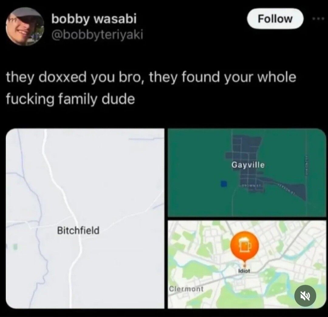 Next you'll tell me he works at the cum factory on E-girl street