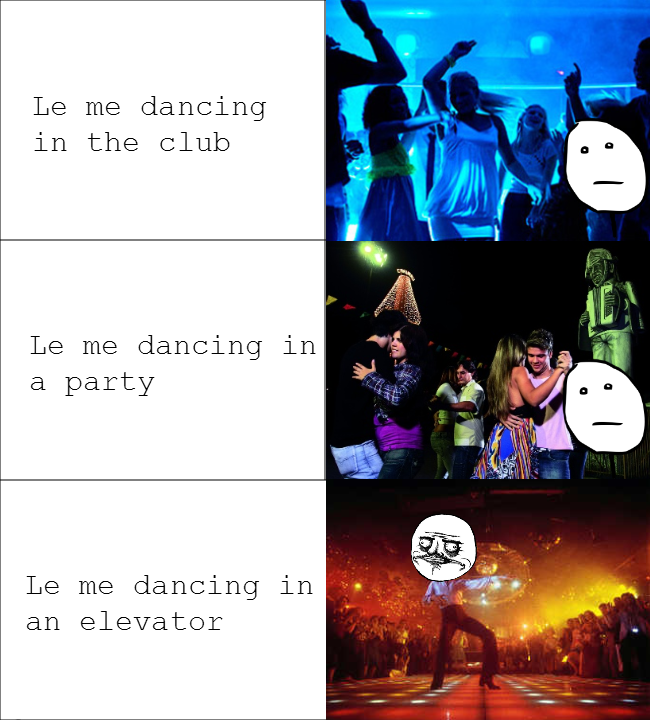 Dancing awkwardness