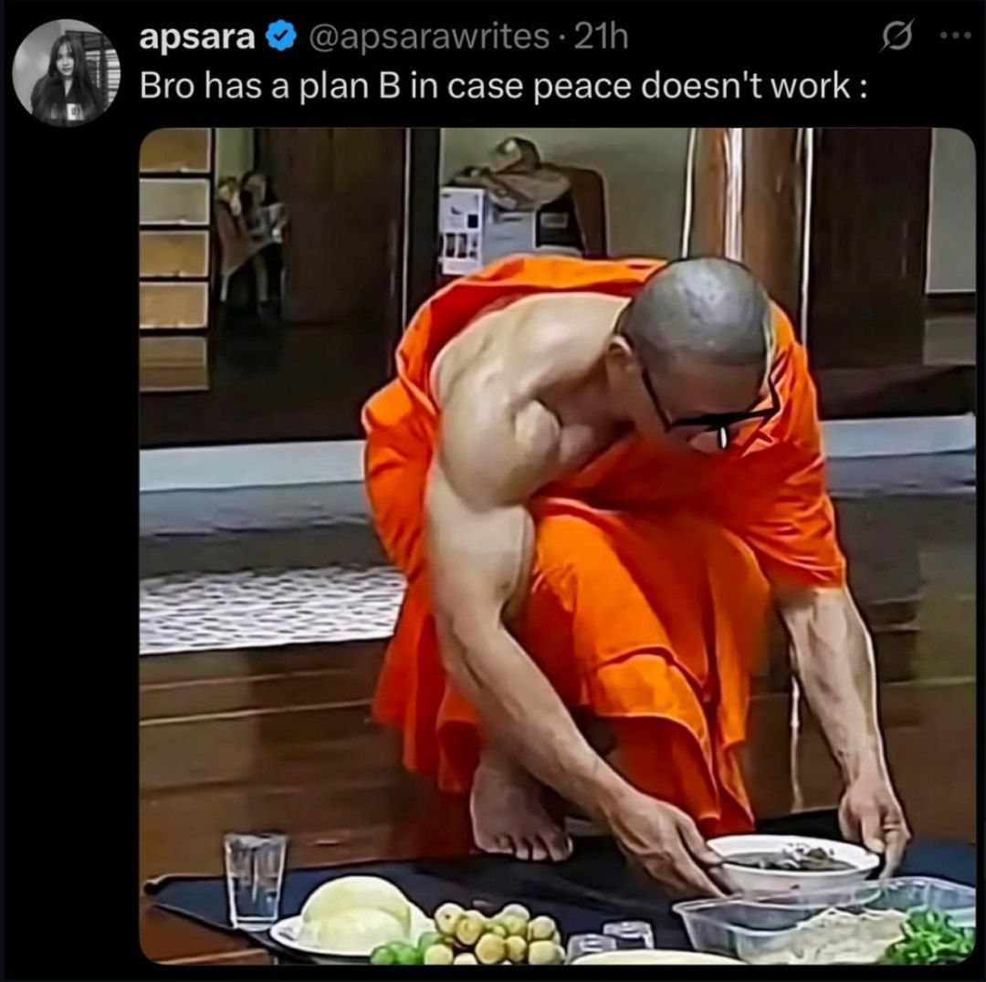 Bro has his guns ready