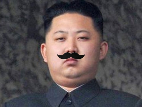 Kim Jong Un with mustache