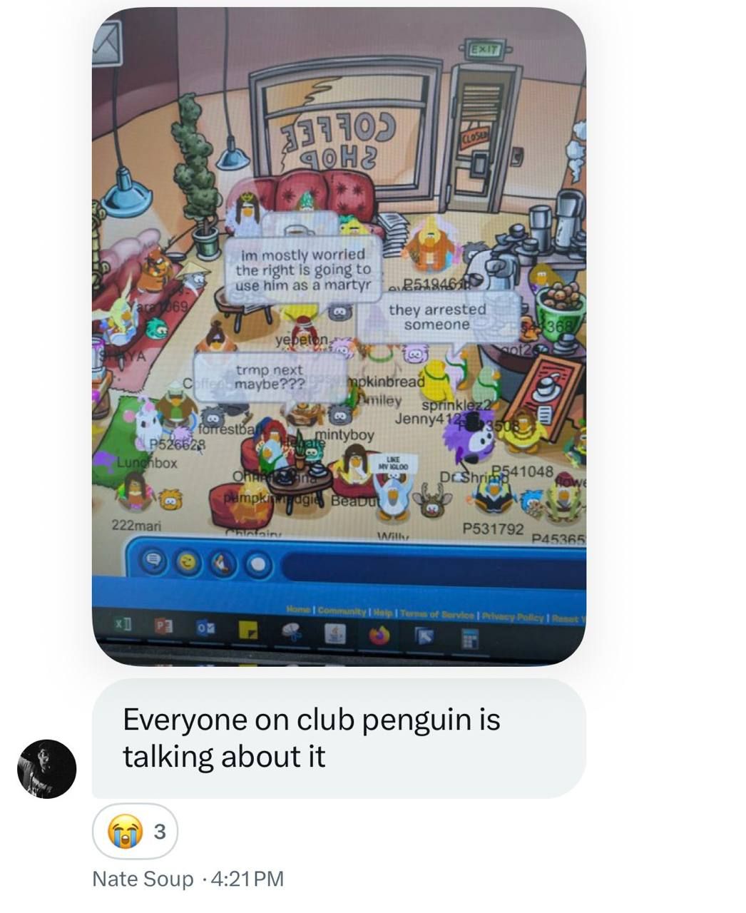 Isn't cluv penguin die?