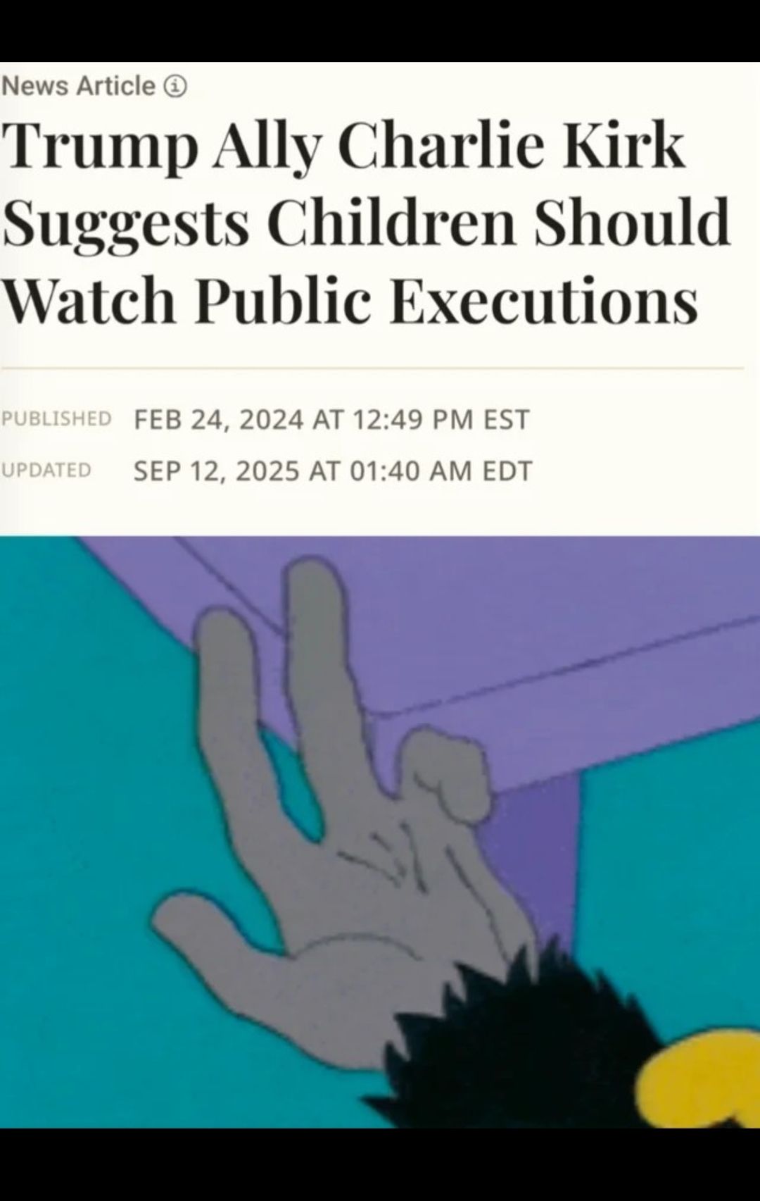 He died for his dream I guess