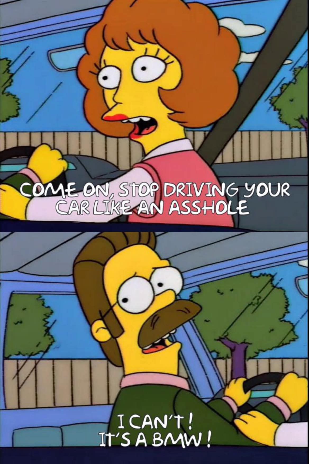Typical north america BMW driver