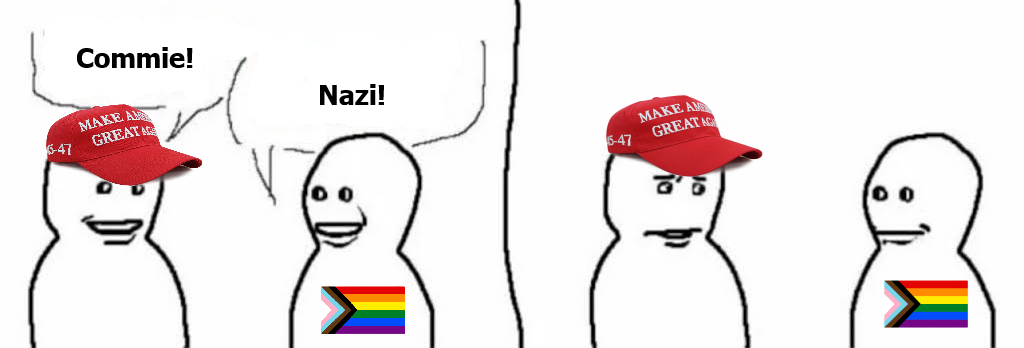 "bro you can't call people names just because you disagree with their views bro"