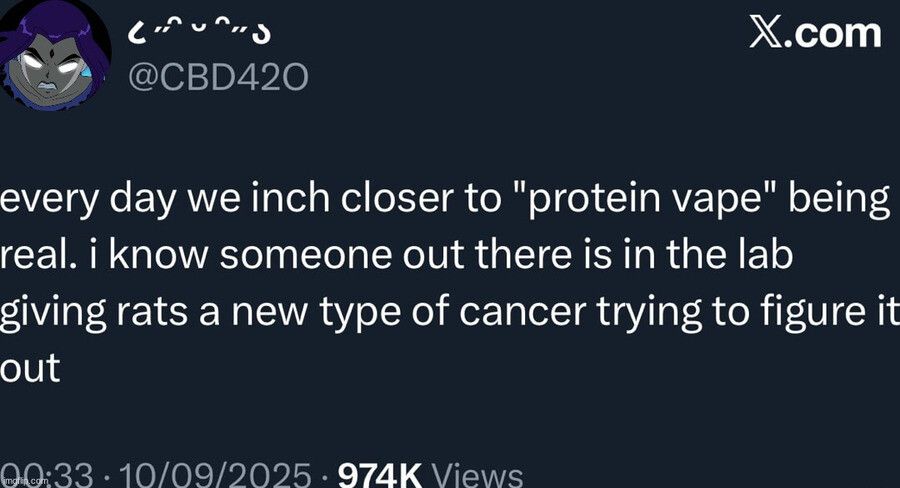 Breaking: Protein vapes contaminated with "meat glue"
