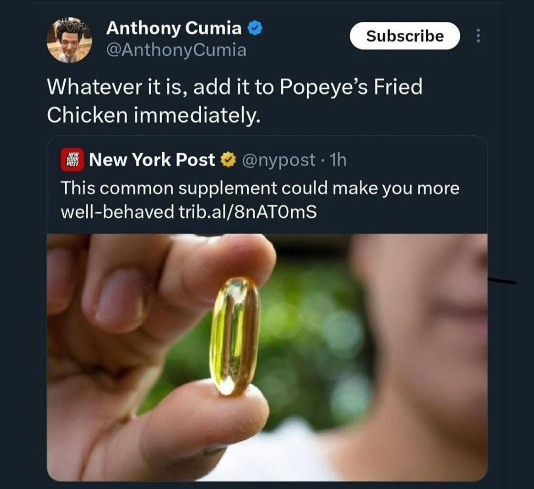 And double the dosage