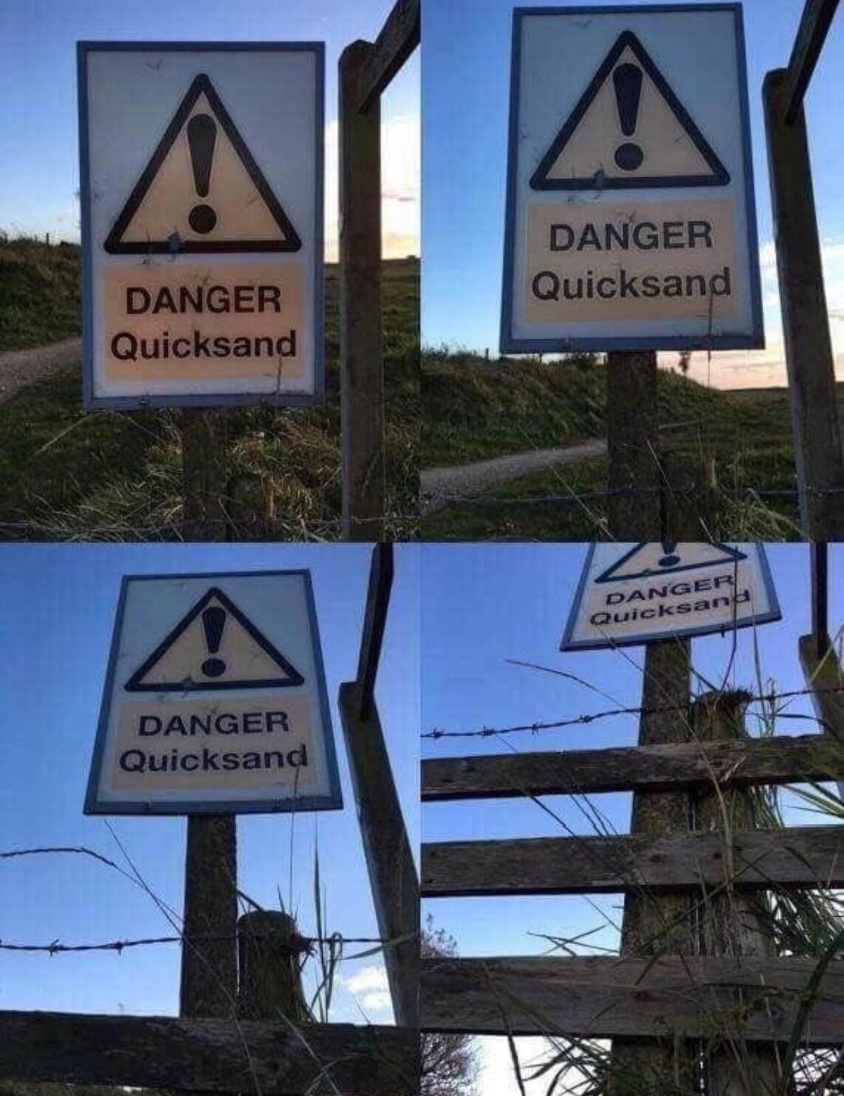 Ok, who's the prankster who installed the self-raising sign?