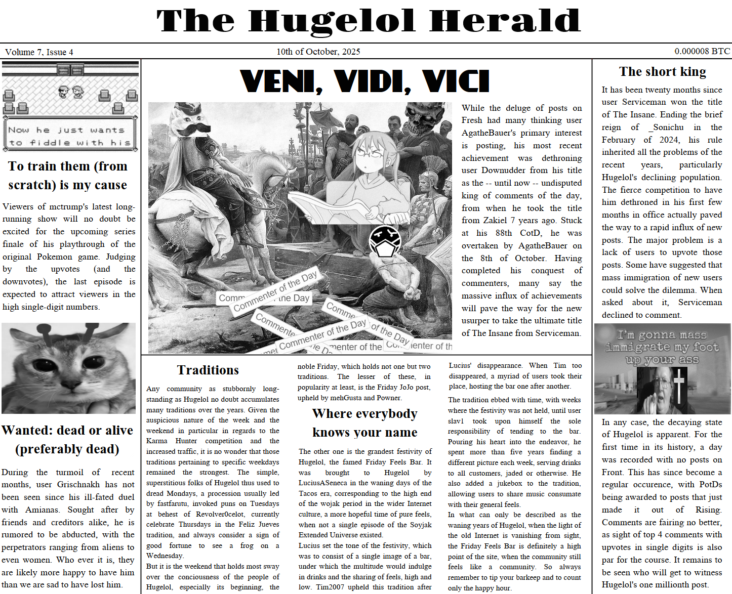 Hugelol Herald, the Friday Feels Bar edition