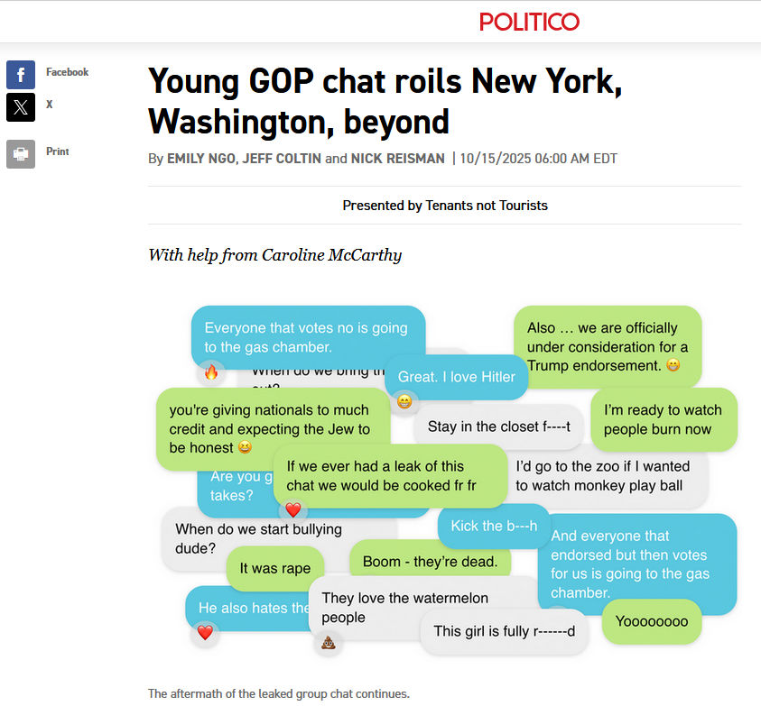 Breaking news: I'm leaving HL for Young Republican Telegram Groupchats