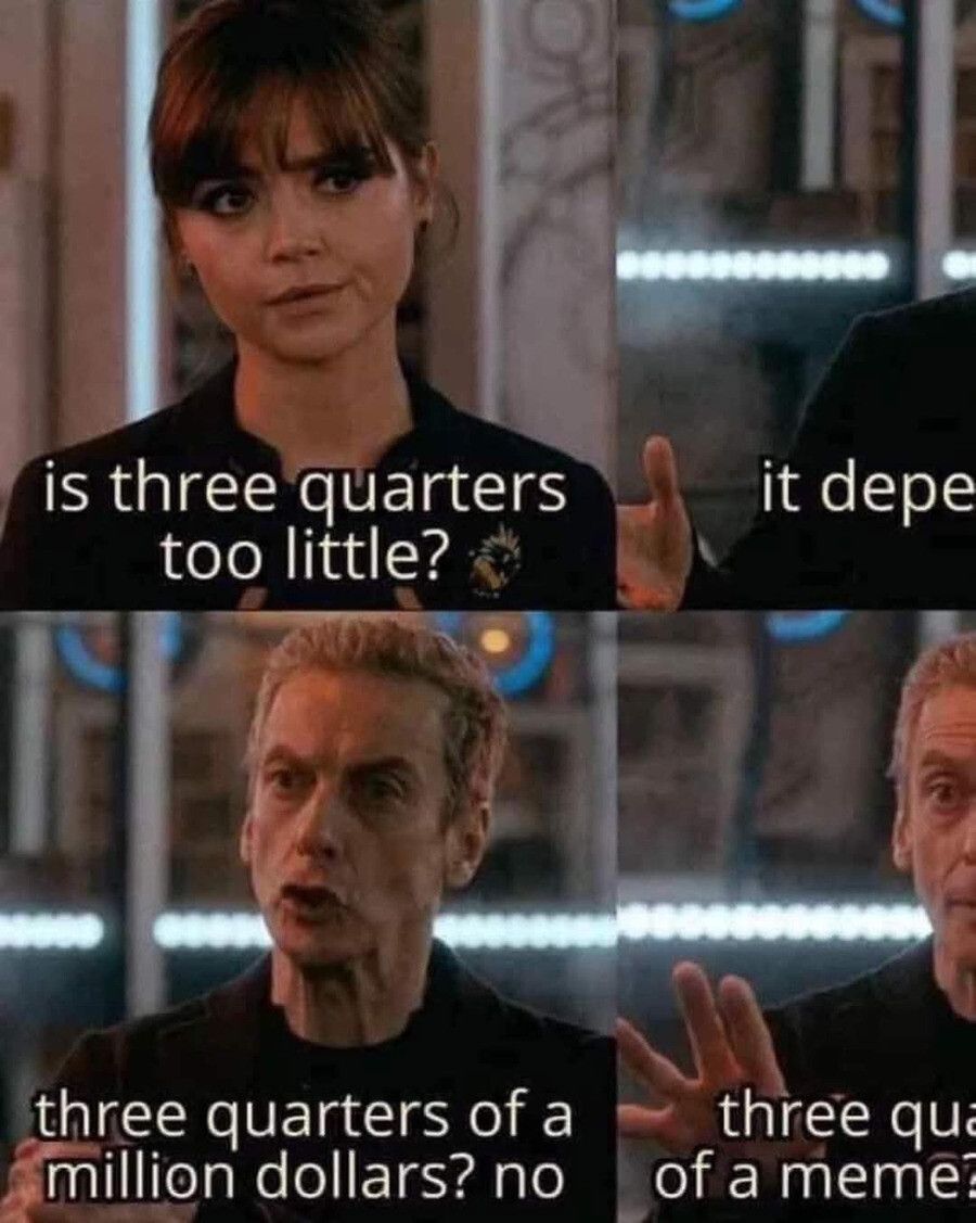 0.75 is just enough to