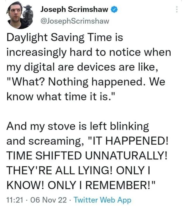 I just realized why I was tired