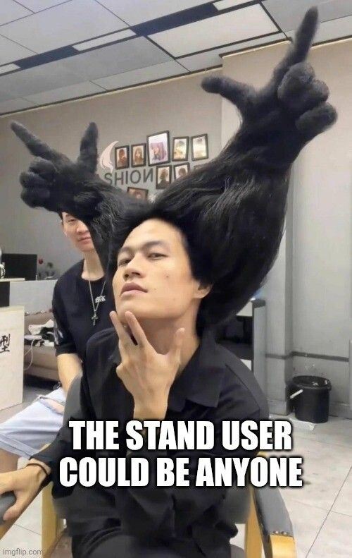 Normal hairstyle in Araki Land