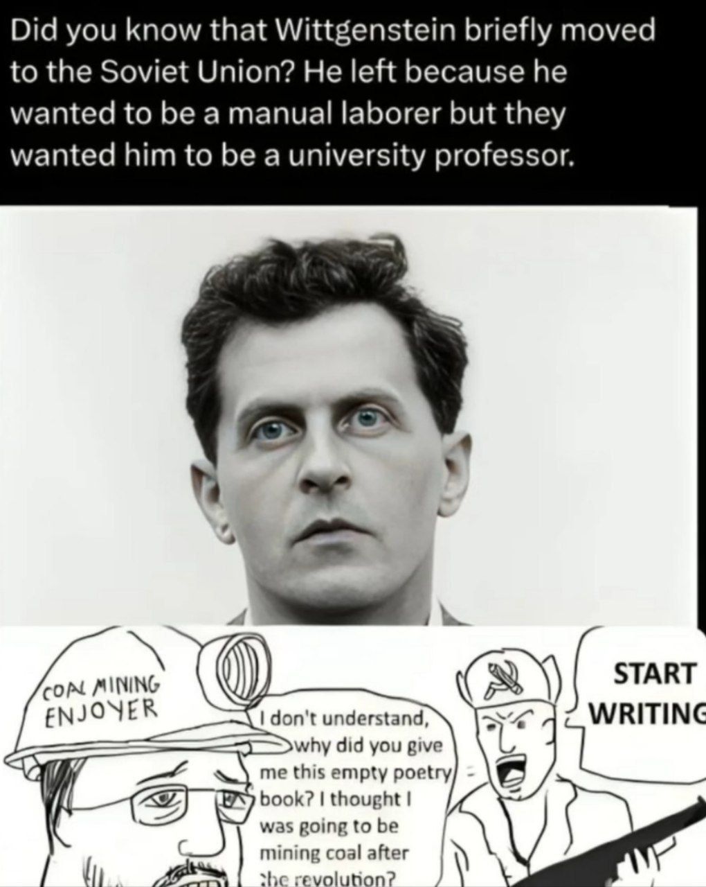 Born to be a laborer forced to be a intellectual.