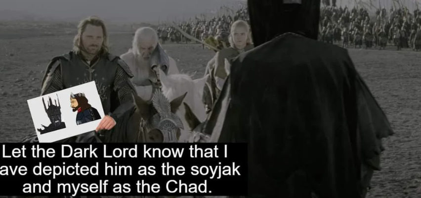 Sauron, your master is a hoodcertified weeb.