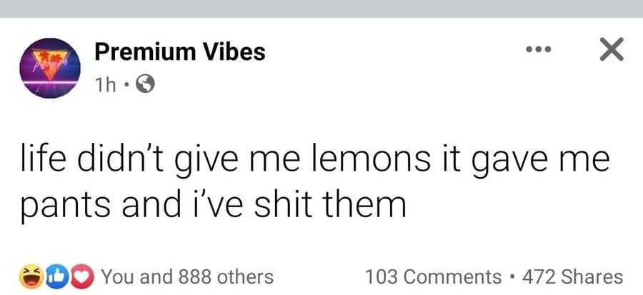 Life has nothing to blame but itself