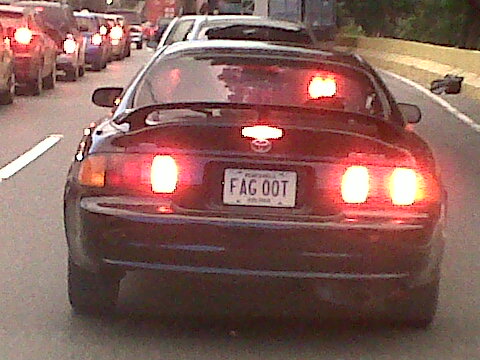 Bet he want another license plate...